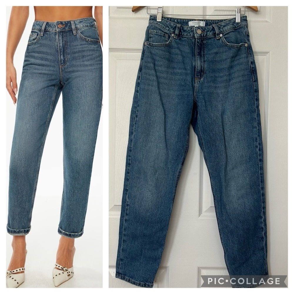 Dynamite Claudia High Rise Mom Jeans- Medium Wash Straight Leg Denim Size 27